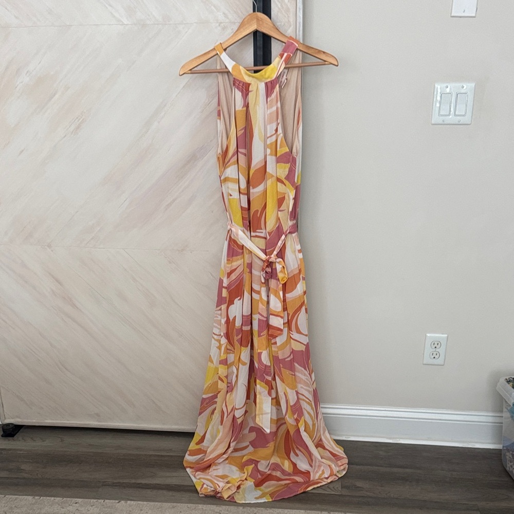 Flying Tomato Pink and Orange Maxi Dress